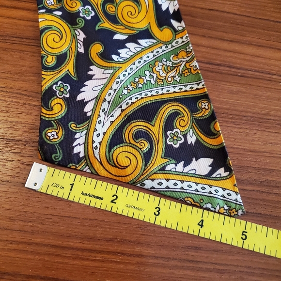 Vintage 60s paisley floppy bow Scarf - Picture 4 of 7